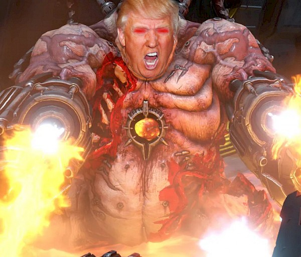 Trump demoniksi Doom Eternaliin