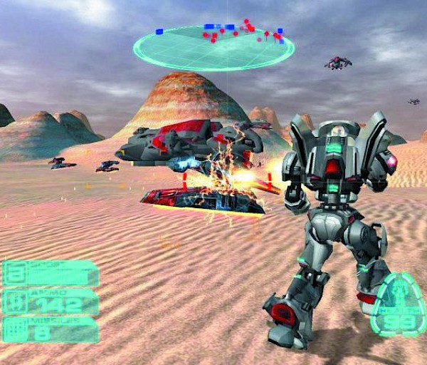 Gun Metal (Xbox) – Robotit ovat Marsista, hävittäjäkoneet Venuksesta